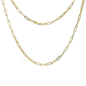 18" Paperclip 3.85mm Chain in 14 Karat Yellow