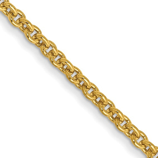 16" Cable Link 1.4mm Chain in 14 Karat Yellow