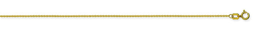 20" Cable Link 0.9mm Chain in 14 Karat Yellow