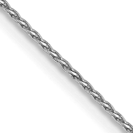 16" Diamond Cut Wheat 0.8mm Chain in 14 Karat White