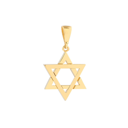 ReMARKable Designs Star of David Necklace (No Stones) in 14 Karat Yellow Gold