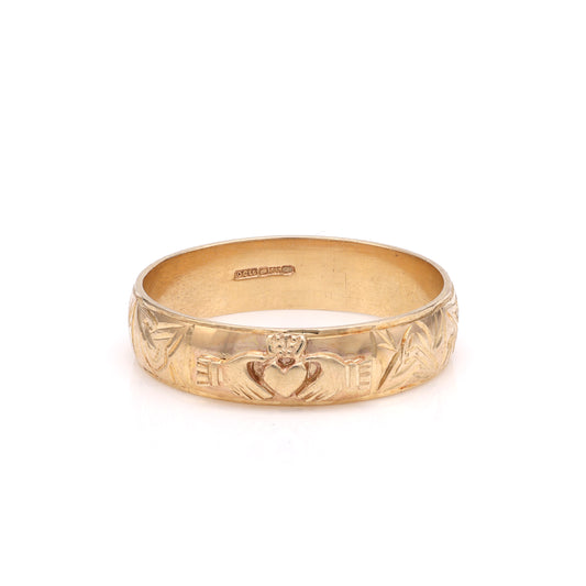 M Estate Collection Carved Band (No Stones) in 14 Karat Yellow 5.56MM