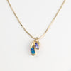 Pendant M Estate Collection Color Gemstone Necklace in 14 Karat Yellow with 1 Marquise Tanzanite 8.5mm-8.5mm