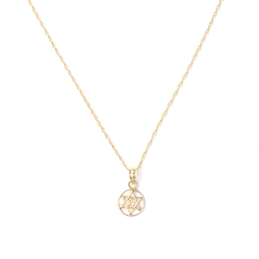 M Estate Collection Star of David Necklace (No Stones) in 14 Karat Yellow