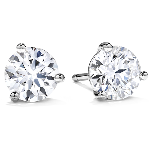 Stud Natural Diamond Studs in 18 Karat White with 0.32ctw Round Diamonds