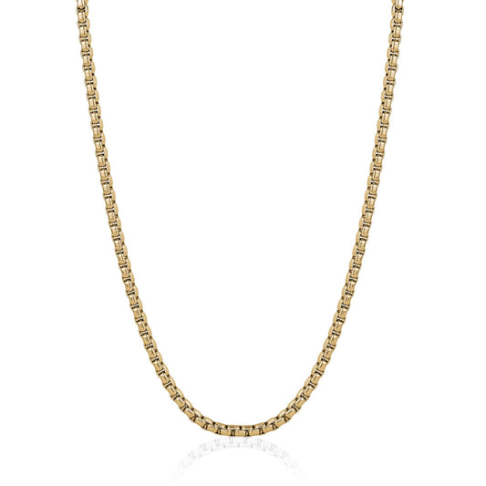 20" Round Box Chain in Stainless Steel Yellow