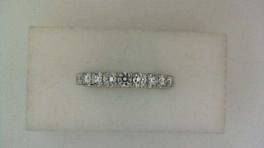 Lab-Grown Diamond Ladies Wedding Band in 14 Karat White with 0.75ctw Round Lab Grown Diamonds