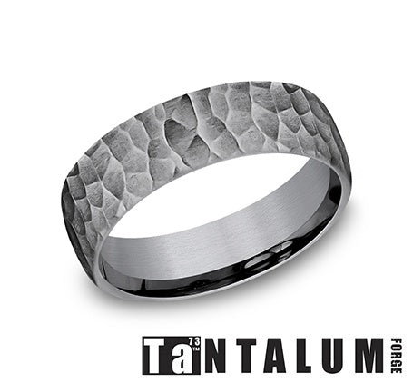 Carved Band (No Stones) in Tantalum Grey 6.5MM