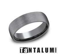 Benchmark Carved Band (No Stones) in Tantalum Dark Grey 6.5MM