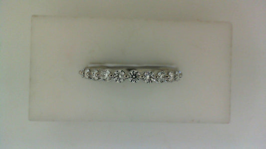 Lab-Grown Diamond Ladies Wedding Band in 14 Karat White with 0.50ctw Round Lab Grown Diamonds