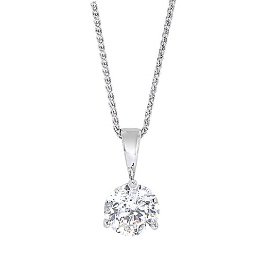 Marks 89 Natural Diamond Necklace in 14 Karat White with 0.48ctw J SI2 Round Diamond