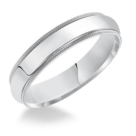 M Estate Collection Carved Band (No Stones) in 14 Karat White 5MM