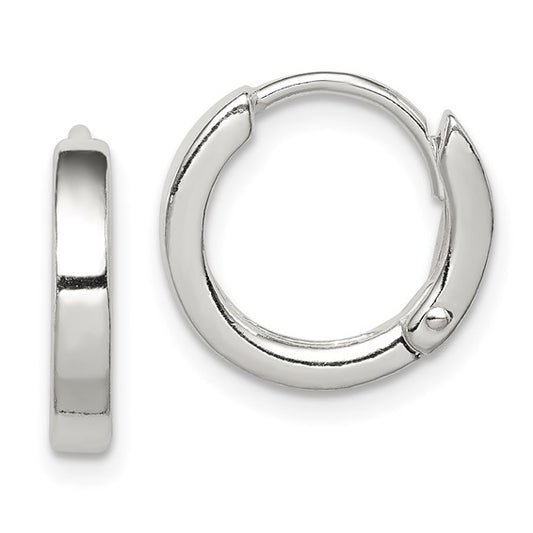 ReMARKable Designs Small Hoop Earrings (No Stones) in Sterling Silver White