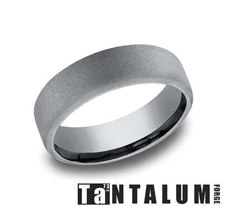 Carved Band (No Stones) in Tantalum Grey 6.5MM