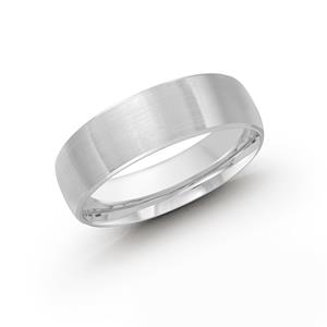 Carved Band (No Stones) in 10 Karat White Gold 7MM