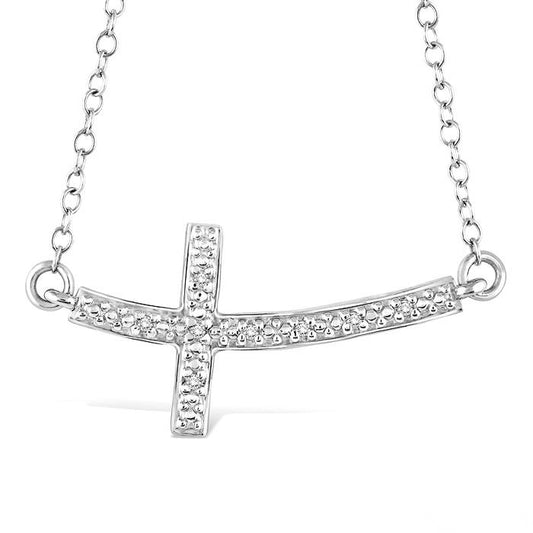 ReMARKable Designs Earth Mined Diamond Necklace in 14 Karat White with 0.21ctw Round Diamonds