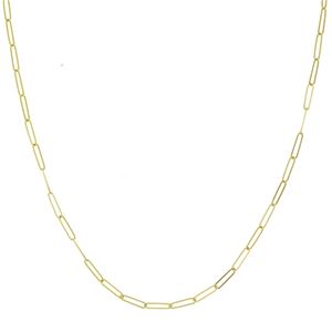 18" Paperclip 2.6mm Chain in 14 Karat Yellow