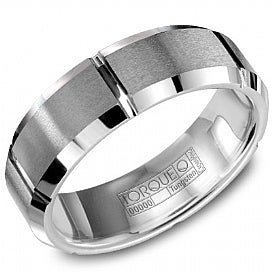 Carved Band (No Stones) in Tungsten Carbide Grey 7MM