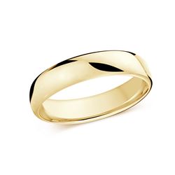 Carved Band (No Stones) in 14 Karat Yellow Gold 5.5MM