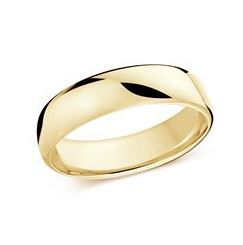 Carved Band (No Stones) in 14 Karat Yellow Gold 6.5MM