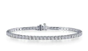 Tennis Simulated Diamond Bracelet in Platinum Bonded Sterling Silver 5.80ctw