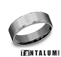 Carved Band (No Stones) in Tantalum Grey 7MM