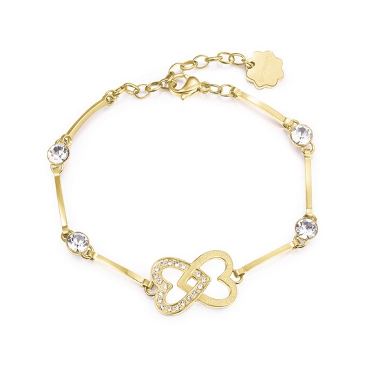 Heart Bracelet (No Stones) in Stainless Steel Yellow