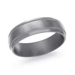 Carved Band (No Stones) in Tantalum Grey 7MM