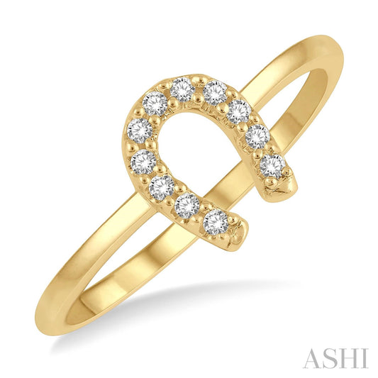 Natural Diamond Fashion Ring in 10 Karat Yellow with 0.09ctw Round Diamonds