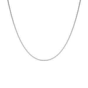 18" Diamond Cut Cable 0.95mm Chain in Sterling Silver White