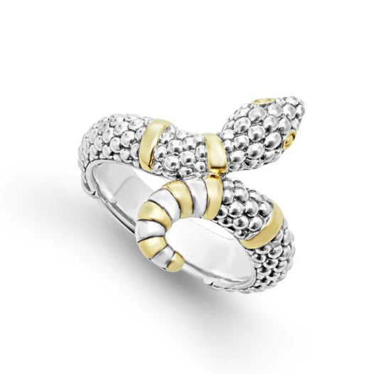 Lagos Rare Wonders Collection Fashion Ring (No Stones) in Sterling Silver - 18 Karat White - Yellow