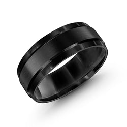 ReMARKable Designs Carved Band (No Stones) in Cobalt Black 8MM