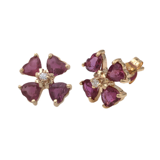 Marks Estate Department 2 Color Gemstone Earrings