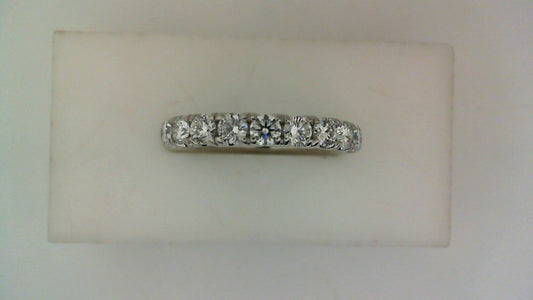 Lab-Grown Diamond Ladies Wedding Band in 14 Karat White with 0.99ctw Round Lab Grown Diamonds