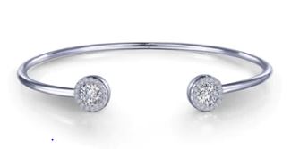 Lafonn Bangle Simulated Diamond Bracelet in Platinum Bonded Sterling Silver