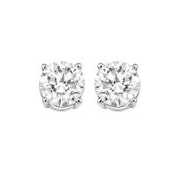 Stud Natural Diamond Studs in 14 Karat White with 0.47ctw Round Diamonds