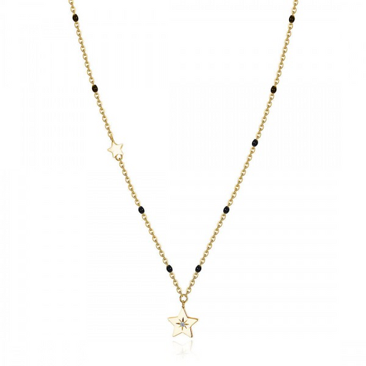 Station Simulated Diamond Necklace in Stainless Steel