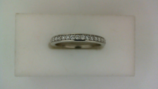 Lab-Grown Diamond Ladies Wedding Band in 14 Karat White with 0.25ctw Round Lab Grown Diamonds