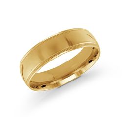 Carved Band (No Stones) in 14 Karat Yellow 6MM