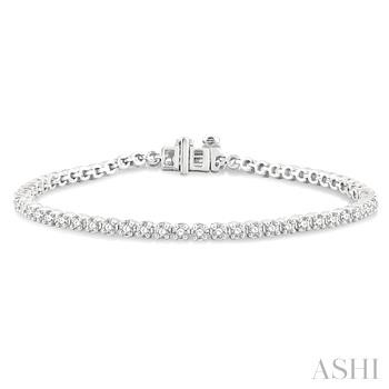 ReMARKABLE Designs Natural Diamond Bracelet in 14 Karat White