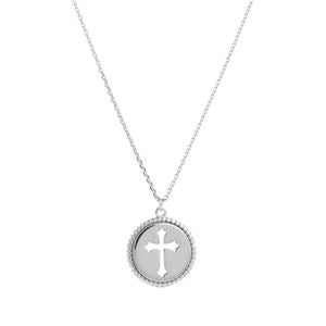 Cross Necklace (No Stones) in 14 Karat Yellow Gold