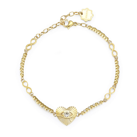 Charm Bracelet (No Stones) in Stainless Steel Yellow