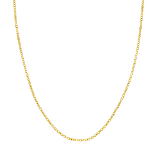 18" Cable Link 2.5mm Chain in 14 Karat Yellow