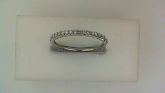 Lab-Grown Diamond Ladies Wedding Band in 14 Karat White with 0.15ctw Round Lab Grown Diamonds